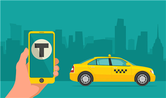 이동수단앱과 택시 이미지